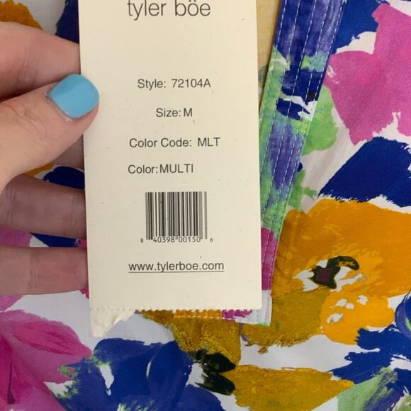 TYLER BOE KARLIE MONET DRESS FLORAL MONET NWT size Medium - Picture 4 of 7